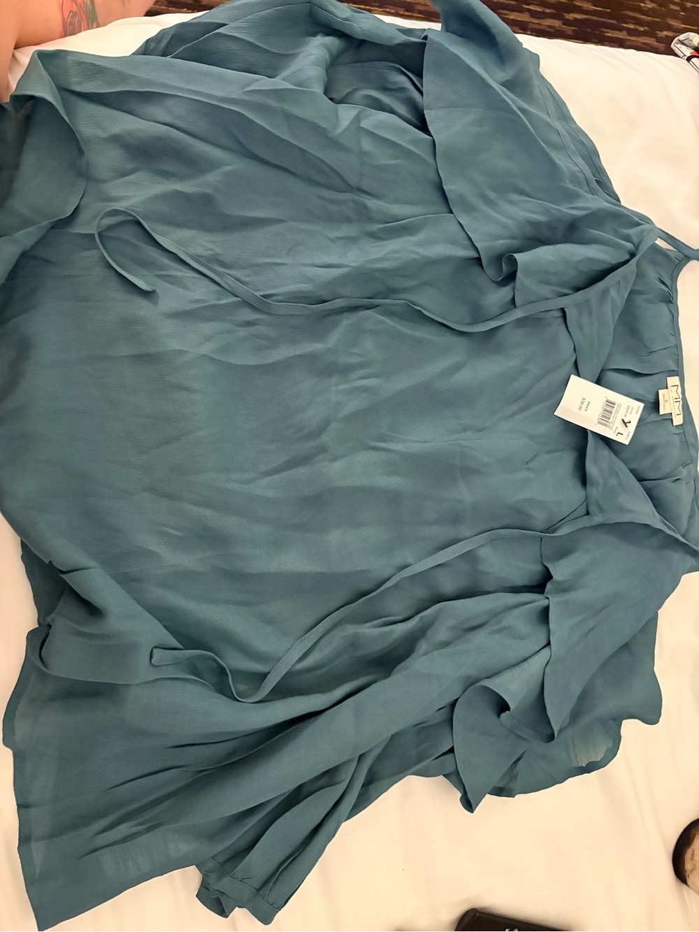 Mimi Maternity Teal Blue Blouse - Soft Draped Maternity Top